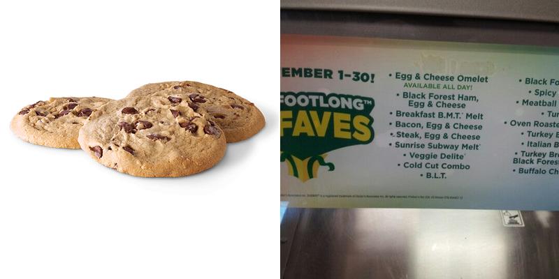 Subway Menu