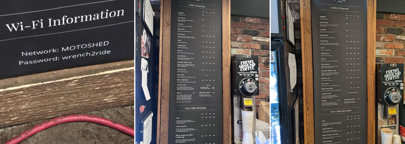 Two Kick Coffee Menu