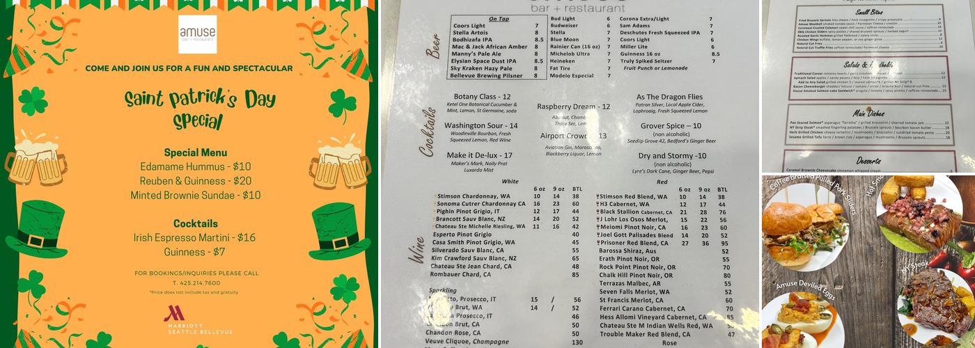 Amuse Bar + Restaurant Menu