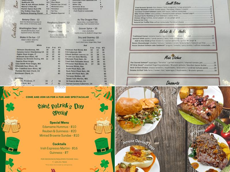 Amuse Bar + Restaurant Menu