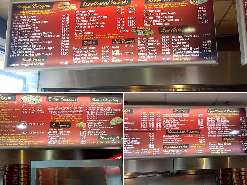 Oasis Takeaway Menu