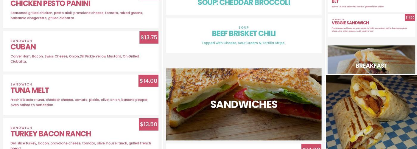 The Daily Grind Menu