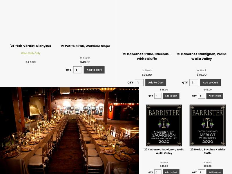 Barrister Winery Menu