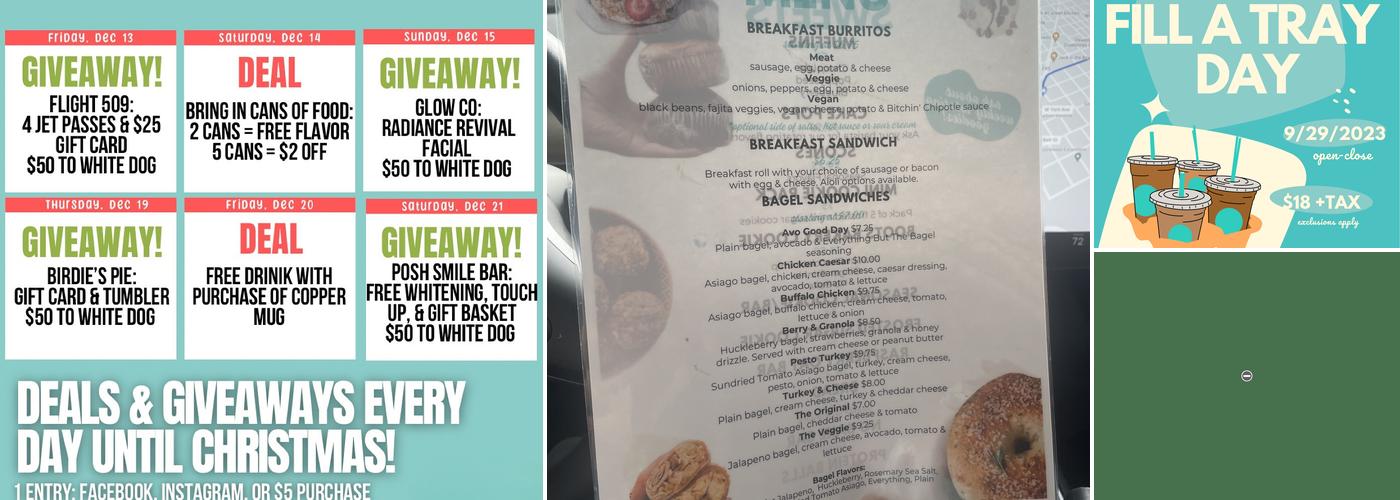 White Dog Coffee Menu