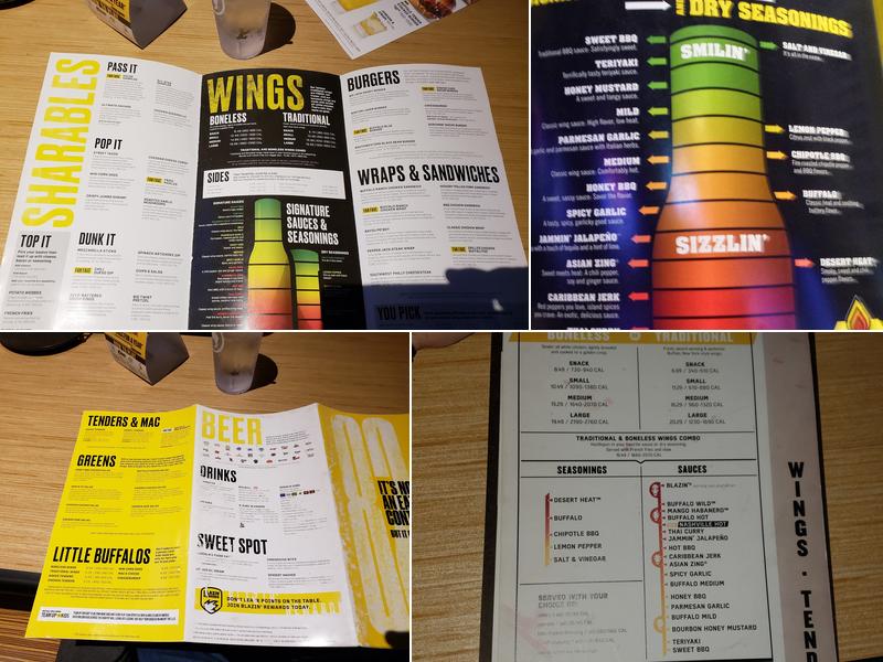 Buffalo Wild Wings Menu