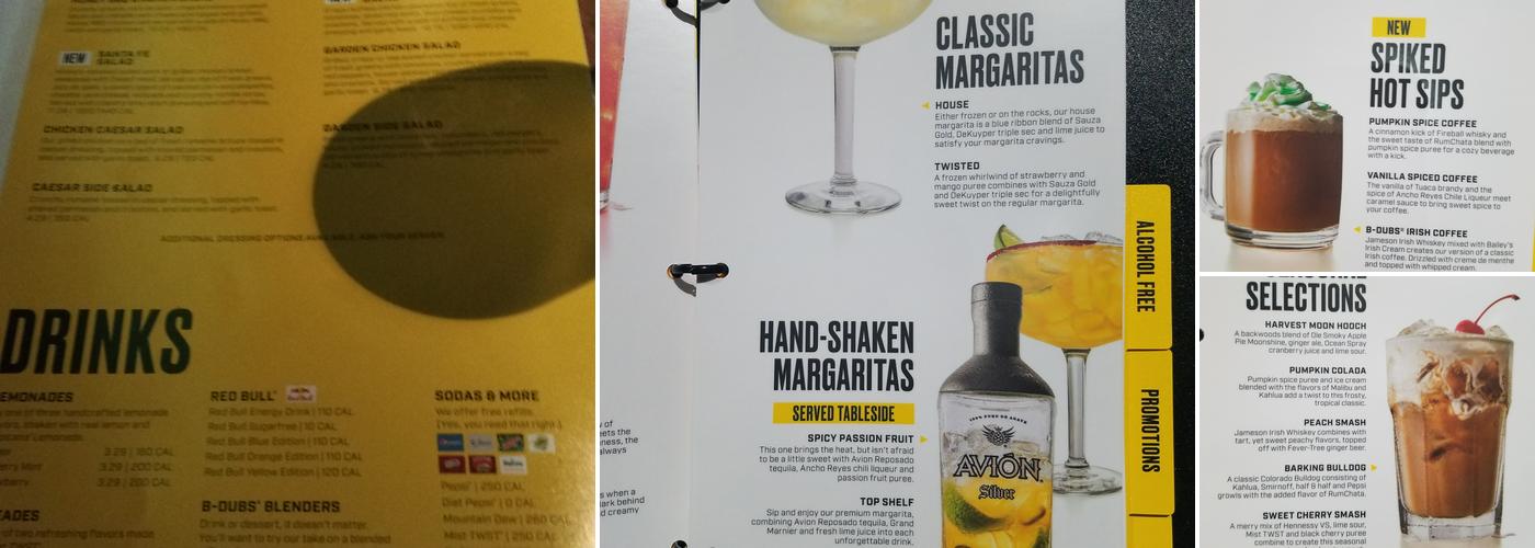 Buffalo Wild Wings Menu