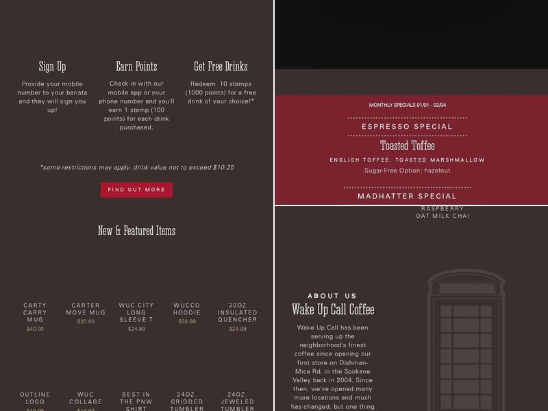 Wake Up Call - North Pines & Trent Menu