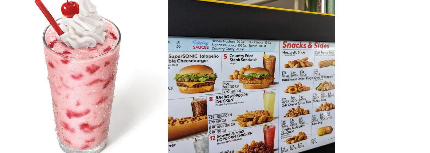Sonic Drive-In Menu