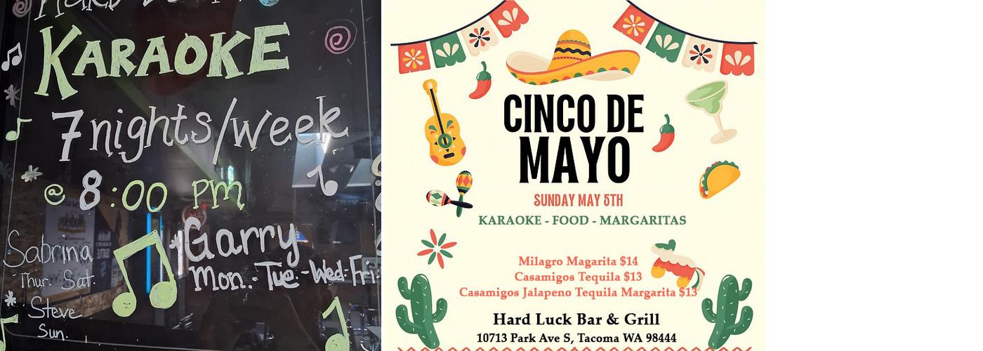 Hard Luck Bar & Grill Menu