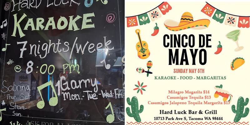 Hard Luck Bar & Grill Menu