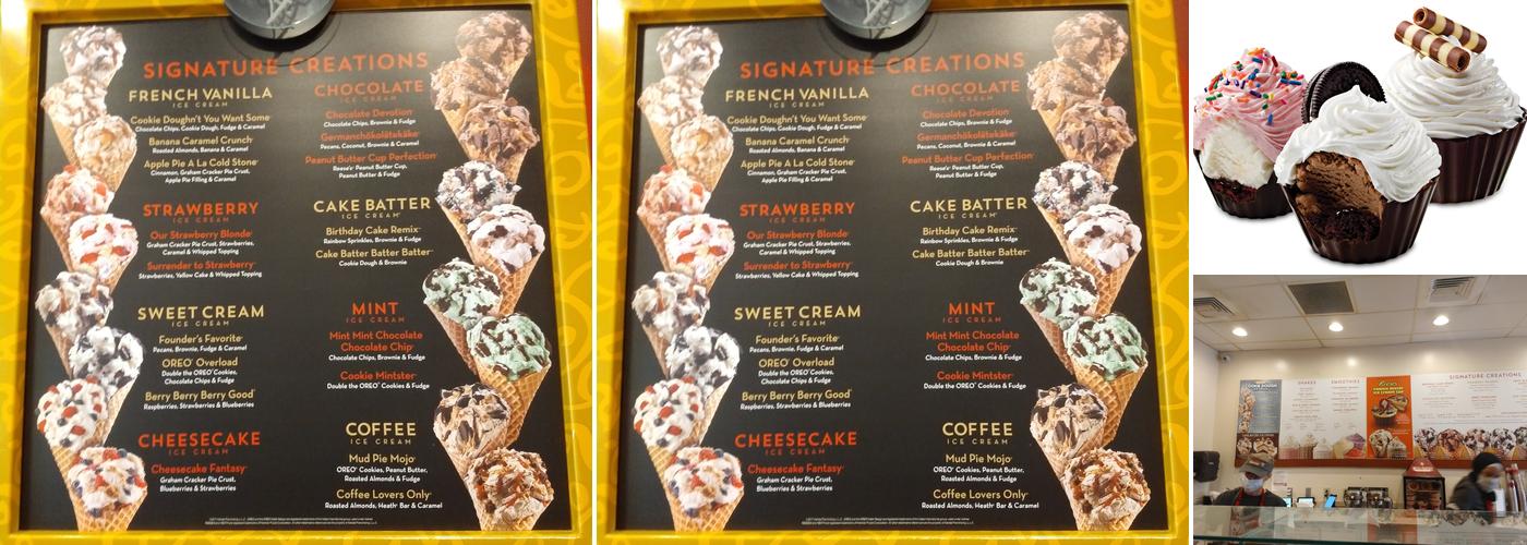 Cold Stone Creamery Menu