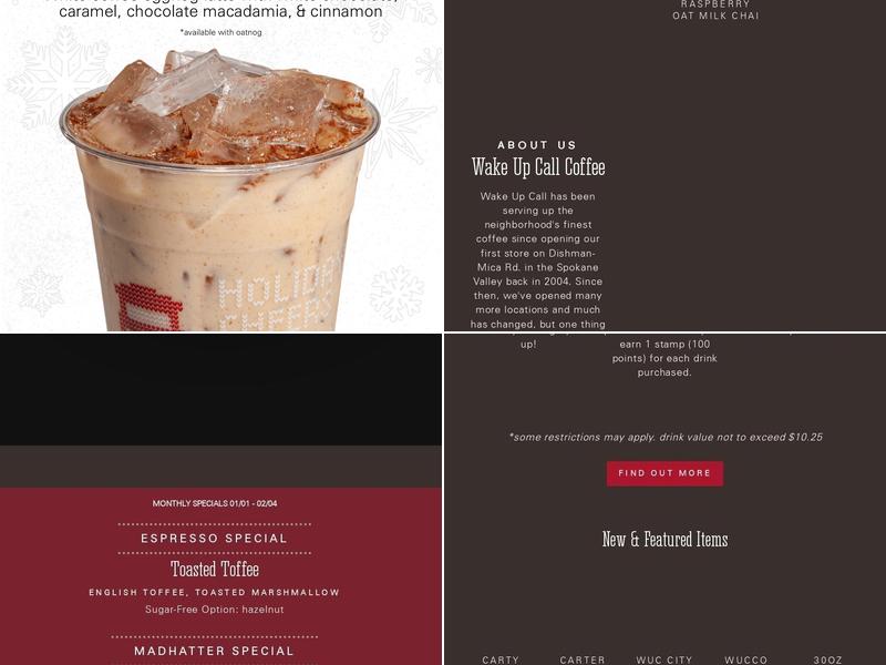 Wake Up Call - Union District Cafe Menu