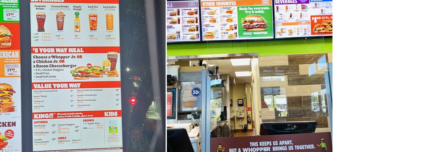 Burger King Menu