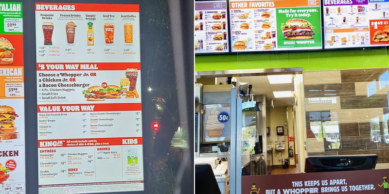 Burger King Menu