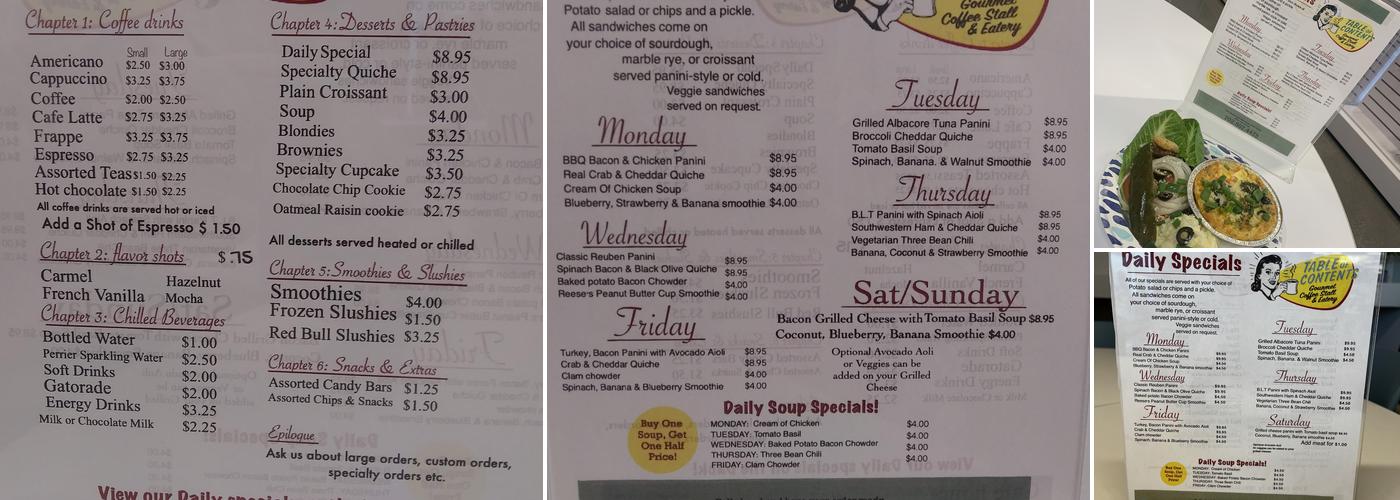 Table of Contents Menu