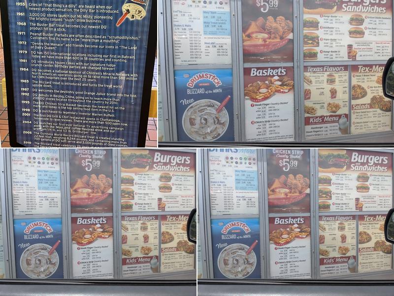 Dairy Queen Menu