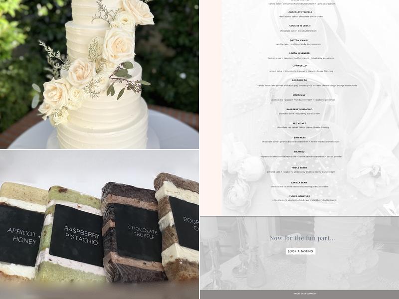 Violet Cake Co. Menu
