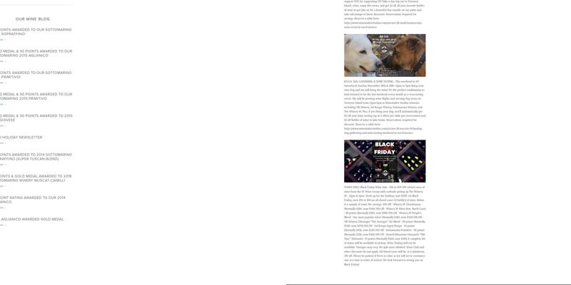 Sottomarino Winery Menu