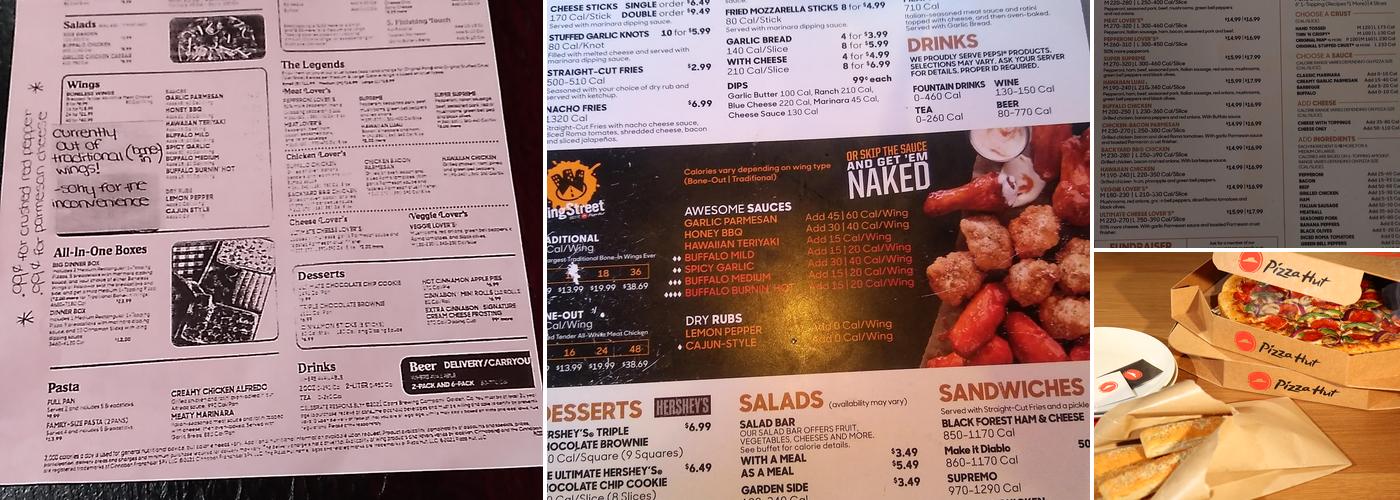 Pizza Hut Menu