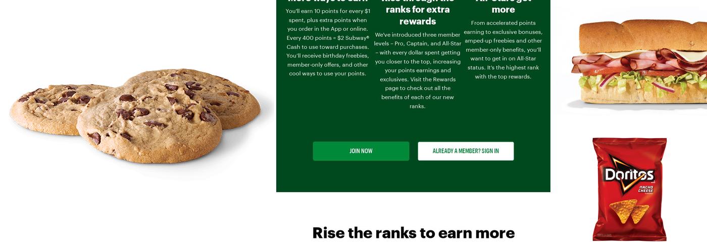 Subway Menu