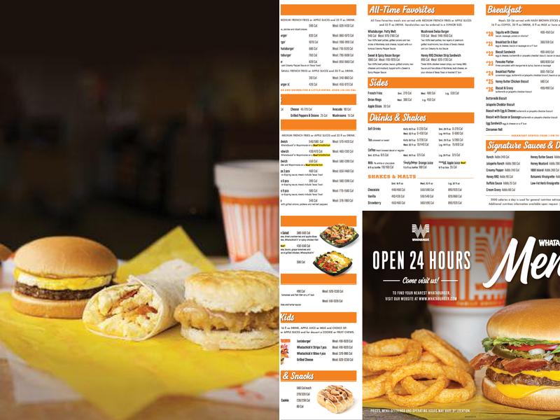Whataburger Menu