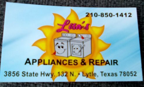 Lisa's appliances 3856 TX-132 N, Lytle Texas 78052