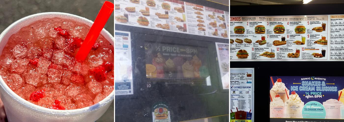Sonic Drive-In Menu