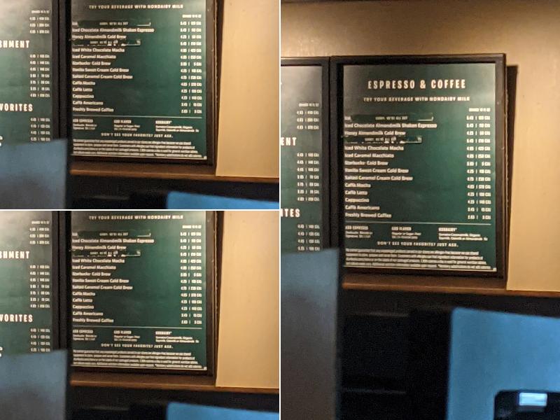 Starbucks Menu