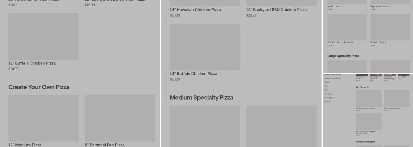 Pizza Hut Menu