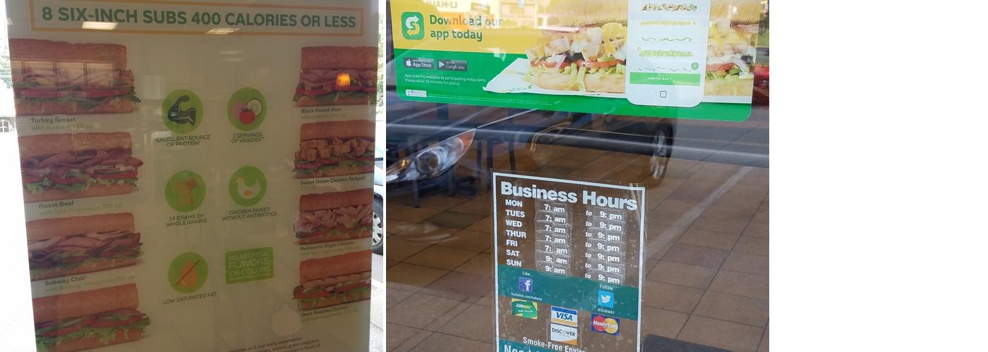 Subway Menu