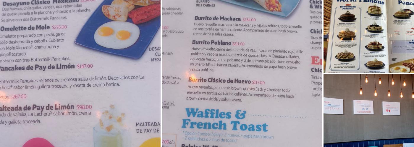IHOP El Greco Menu