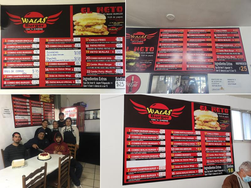 Walas Burger Menu