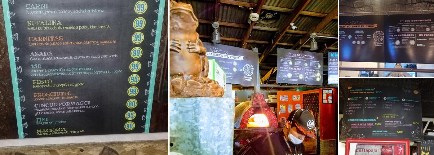 450° Grados Pizza a la Leña Menu