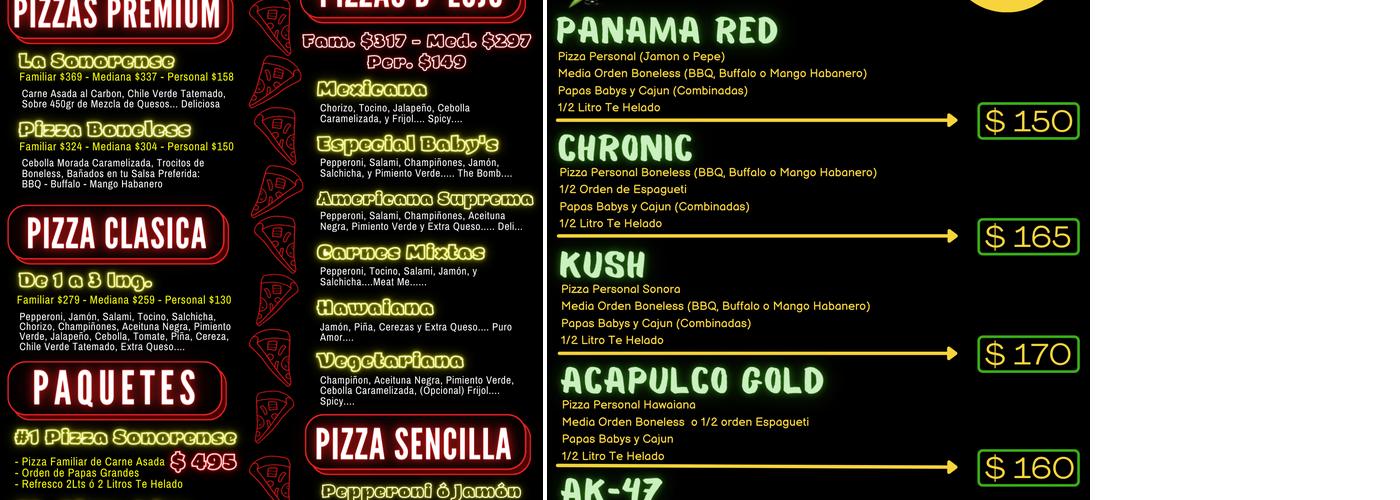 Baby's Pizza (Suc. Colinas) Menu