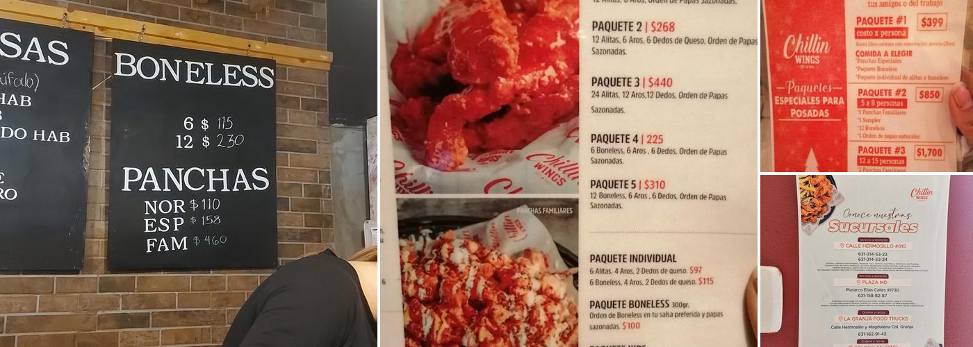 Chillin Wings Menu