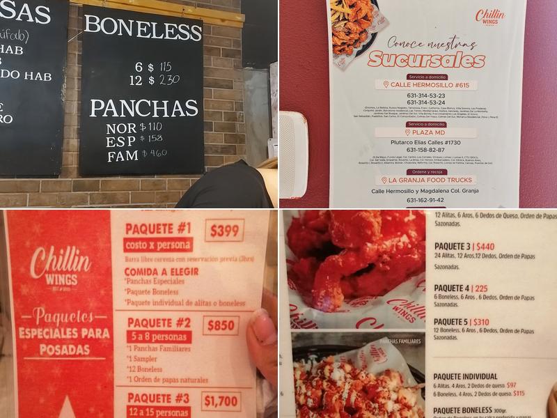 Chillin Wings Menu