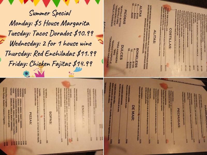 Habanero's Restaurante Menu