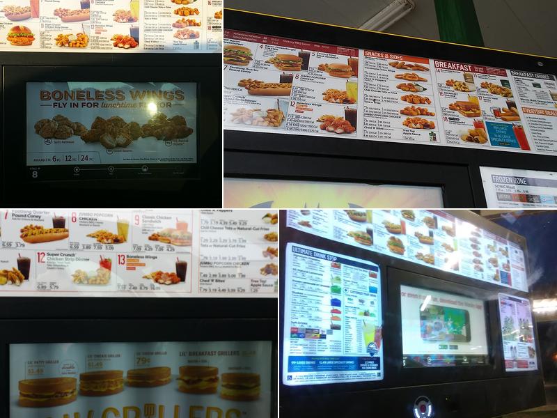 Sonic Drive-In Menu