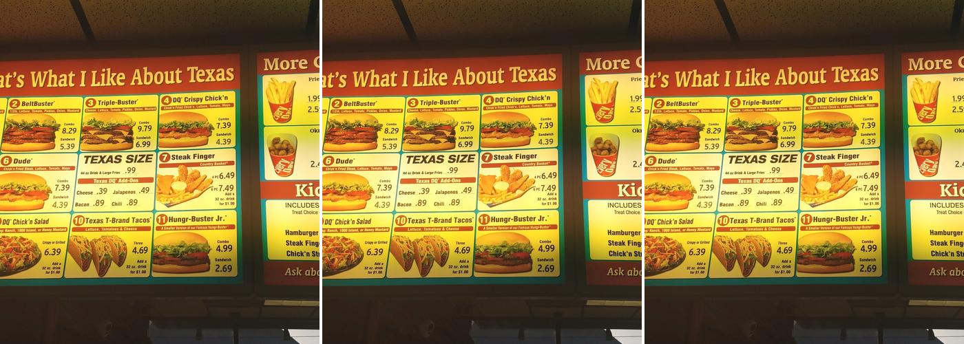 Dairy Queen Store Menu