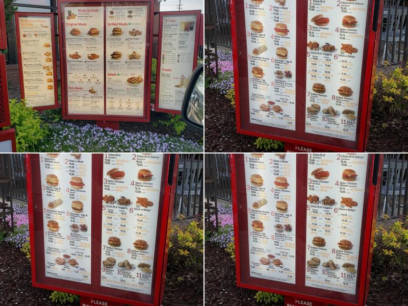 Chick-fil-A Menu