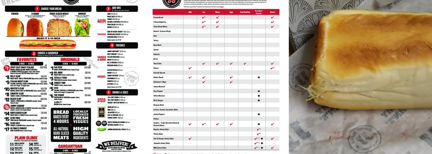 Jimmy John's Menu