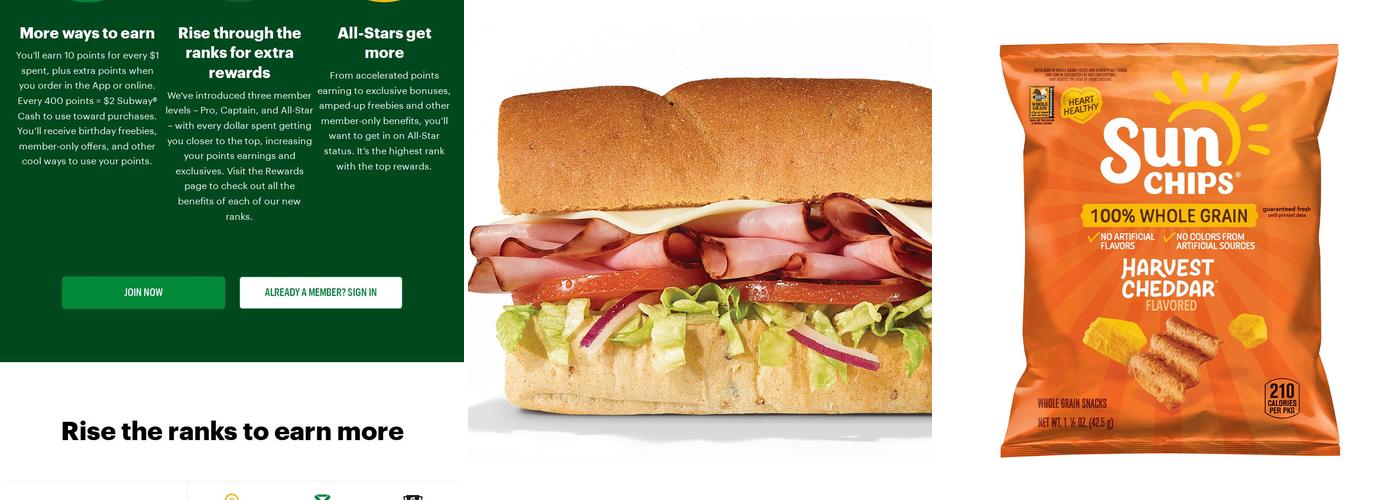 Subway Menu