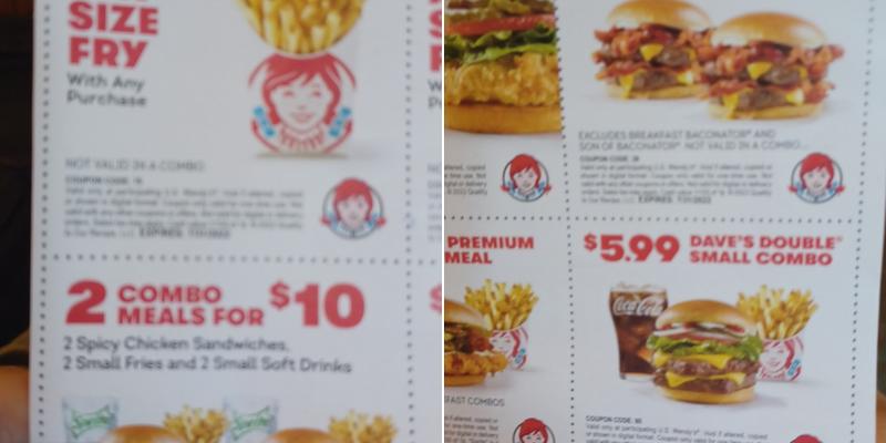 Wendy's Menu
