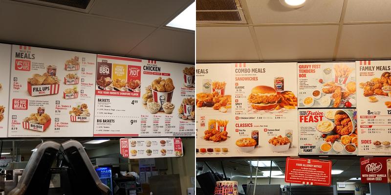KFC Menu