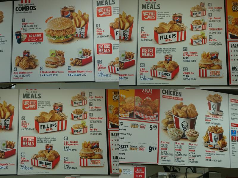 KFC Menu