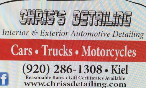 Chris's Detailing 611 6th St, Kiel Wisconsin 53042