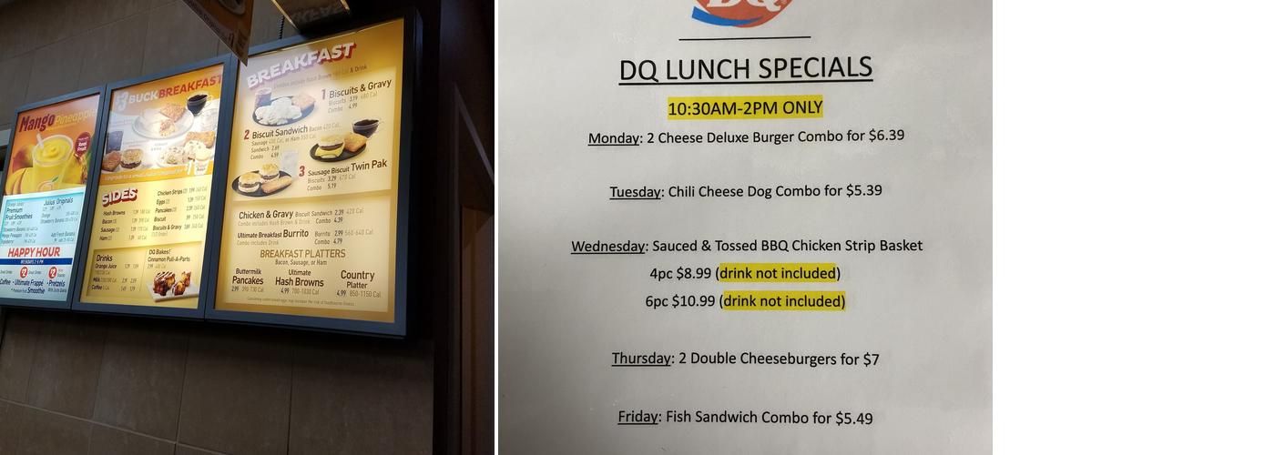 Dairy Queen Grill & Chill Menu