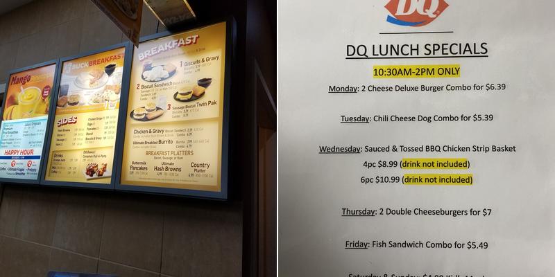 Dairy Queen Grill & Chill Menu