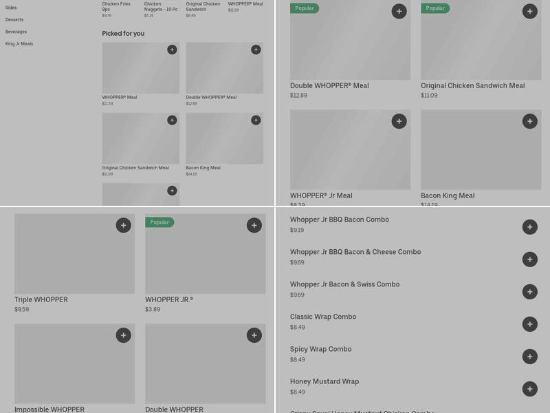 Burger King Menu
