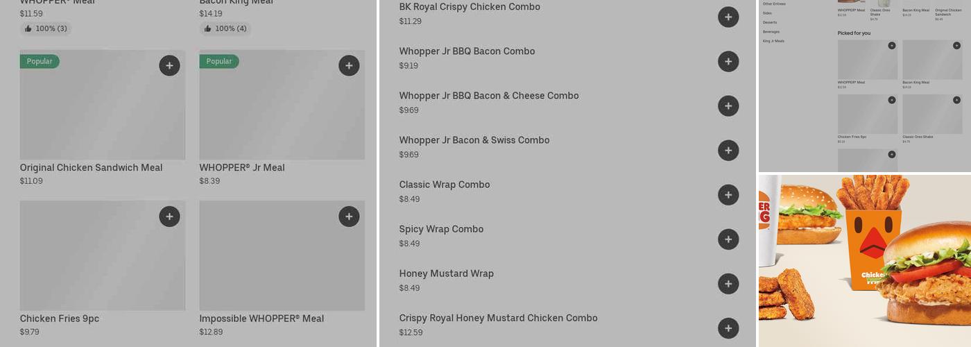 Burger King Menu